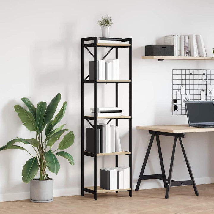 Bogreol Sonoma eg 40 x 30 x 155 cm Konstrueret træ
