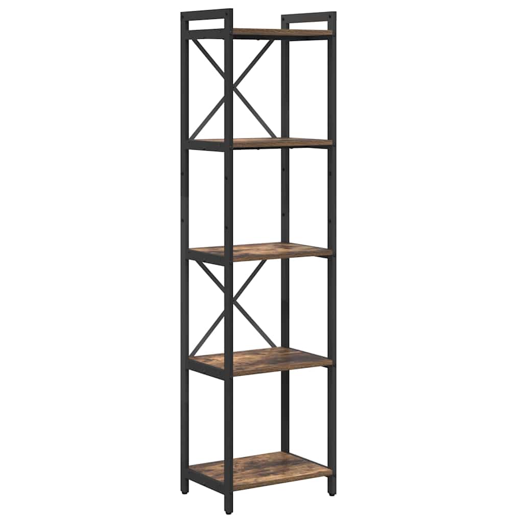 Bogreol Røget eg 40 x 30 x 155 cm Konstrueret træ