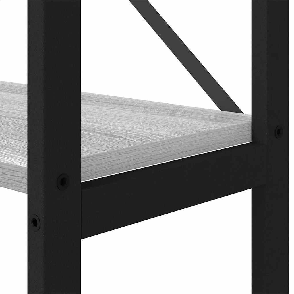 Bogreol Grå sonoma-eg 40 x 30 x 155 cm Konstrueret træ