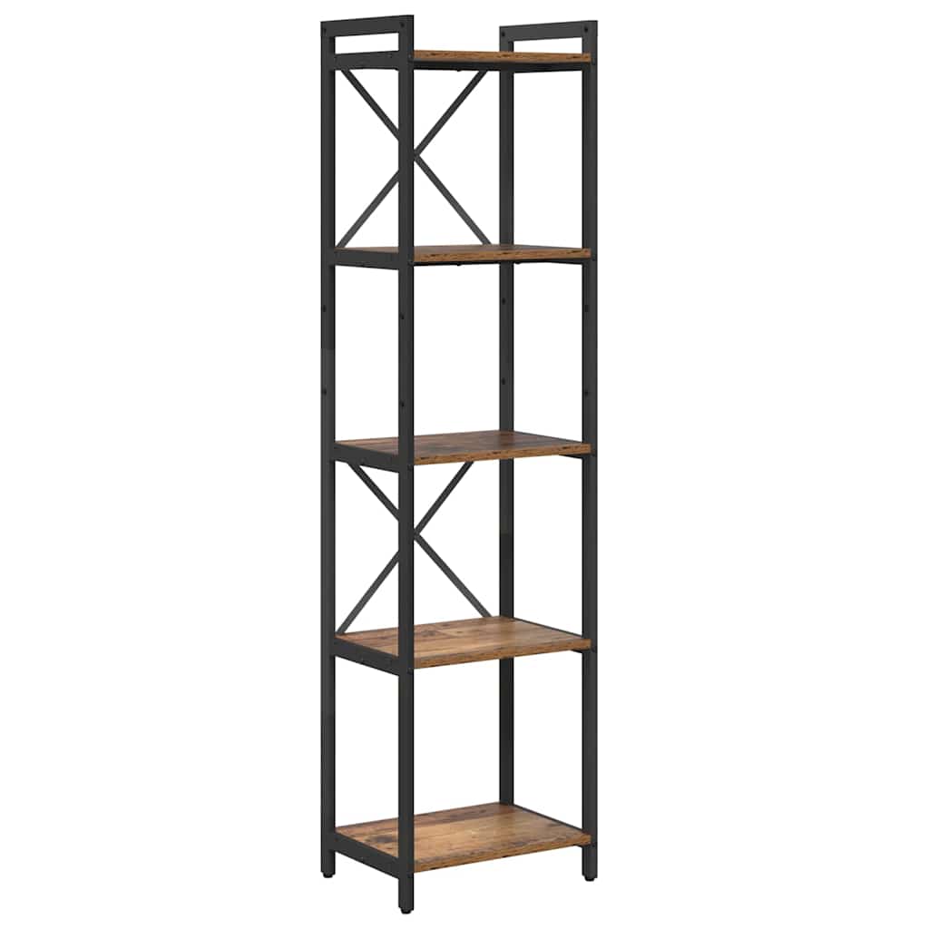 Bogreol Gammelt træ 40 x 30 x 155 cm Konstrueret træ