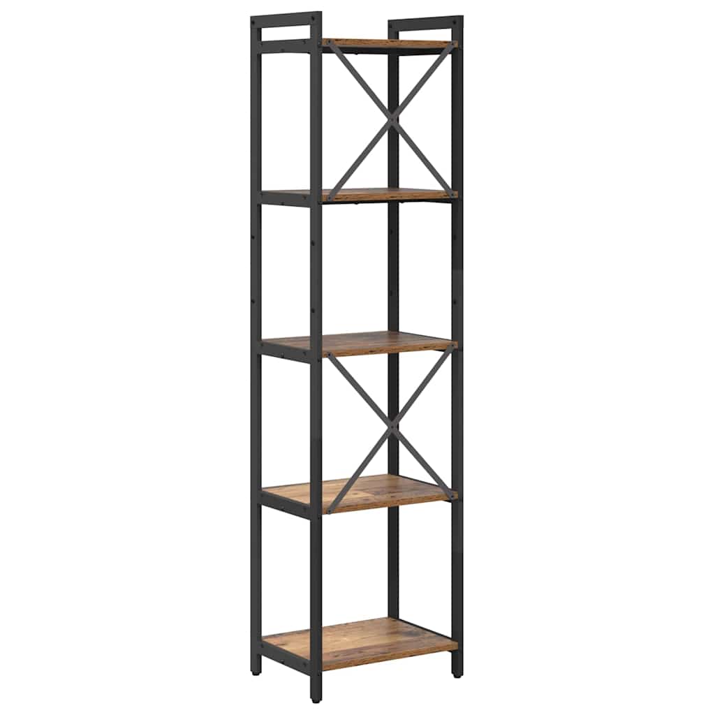 Bogreol Gammelt træ 40 x 30 x 155 cm Konstrueret træ