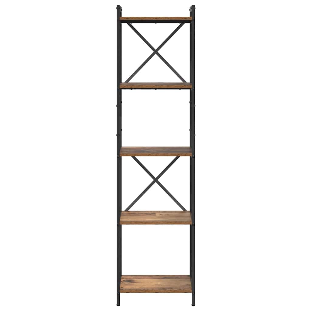 Bogreol Gammelt træ 40 x 30 x 155 cm Konstrueret træ