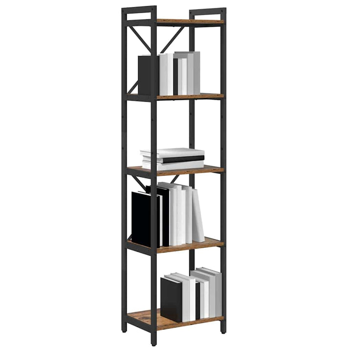Bogreol Gammelt træ 40 x 30 x 155 cm Konstrueret træ