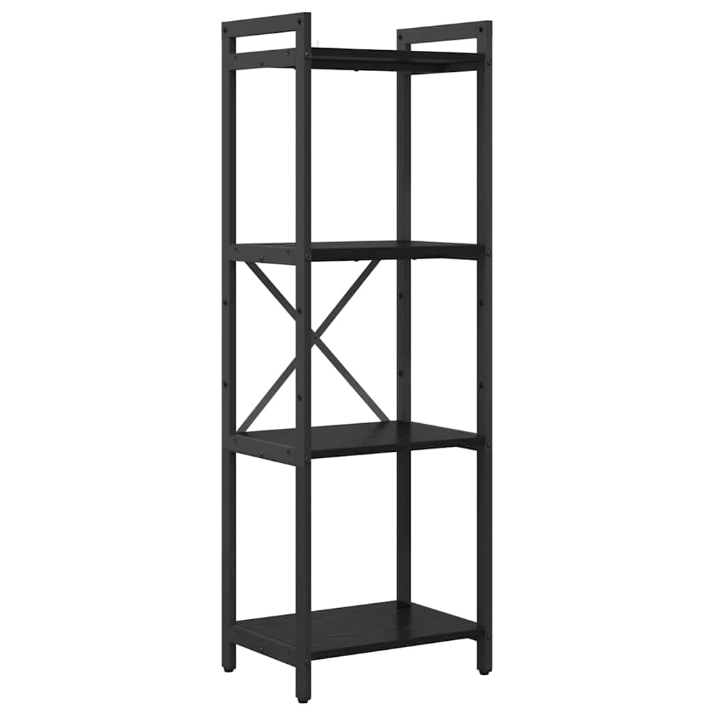 Bogreol Sort eg 40 x 30 x 119 cm Konstrueret træ