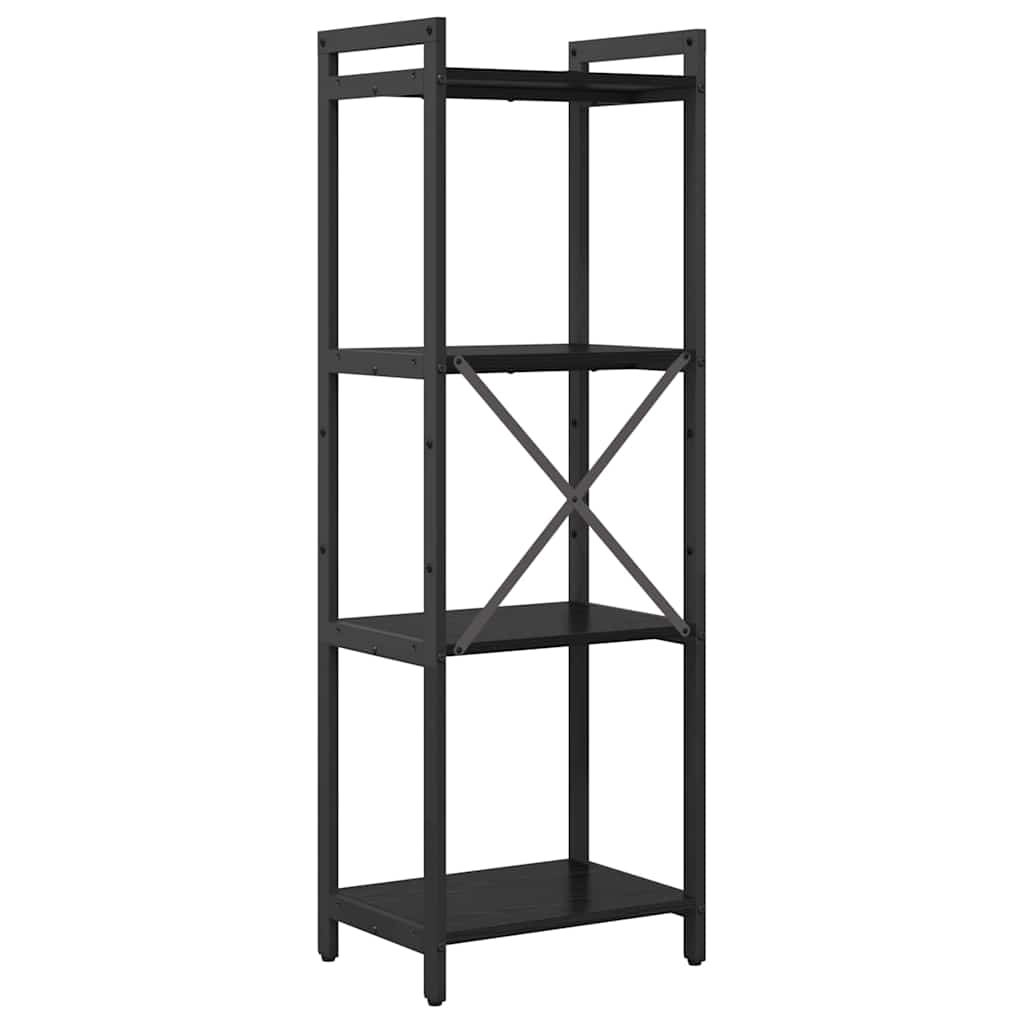 Bogreol Sort eg 40 x 30 x 119 cm Konstrueret træ