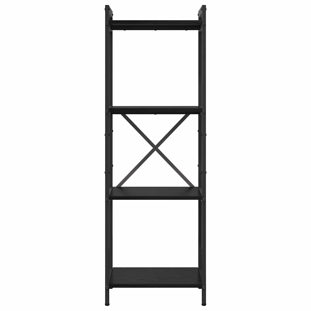 Bogreol Sort eg 40 x 30 x 119 cm Konstrueret træ