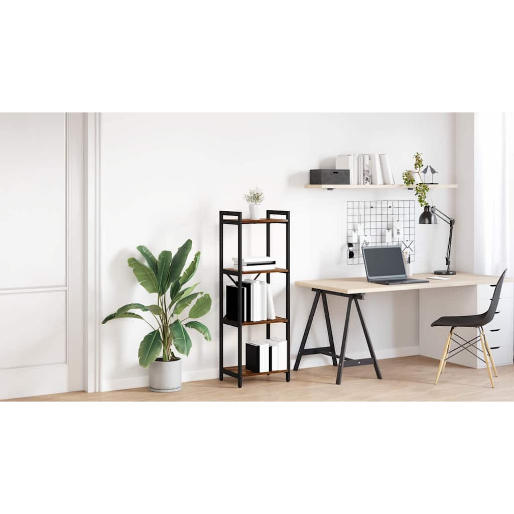 Bogreol Røget eg 40 x 30 x 119 cm Konstrueret træ