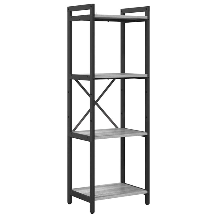 Bogreol Grå sonoma-eg 40 x 30 x 119 cm Konstrueret træ