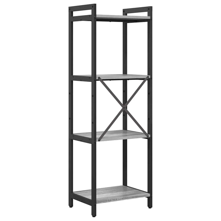 Bogreol Grå sonoma-eg 40 x 30 x 119 cm Konstrueret træ