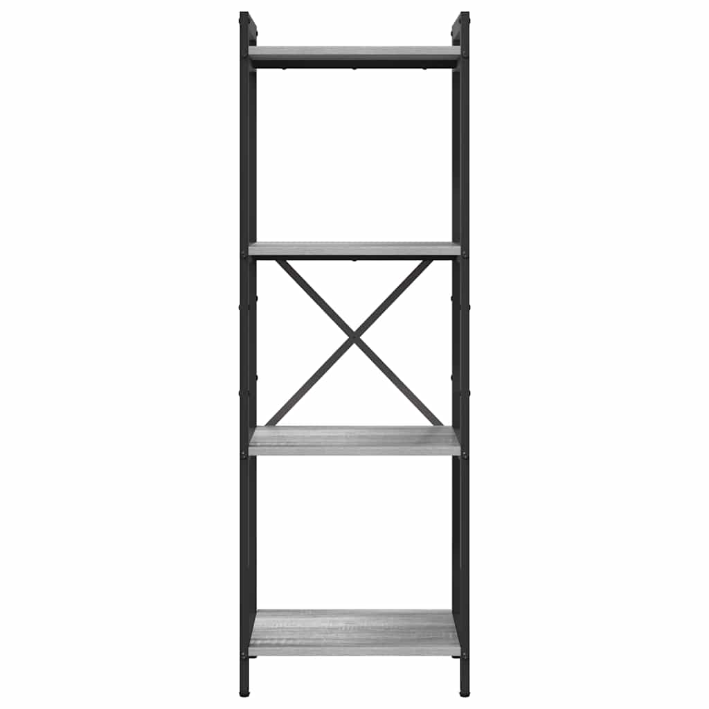 Bogreol Grå sonoma-eg 40 x 30 x 119 cm Konstrueret træ