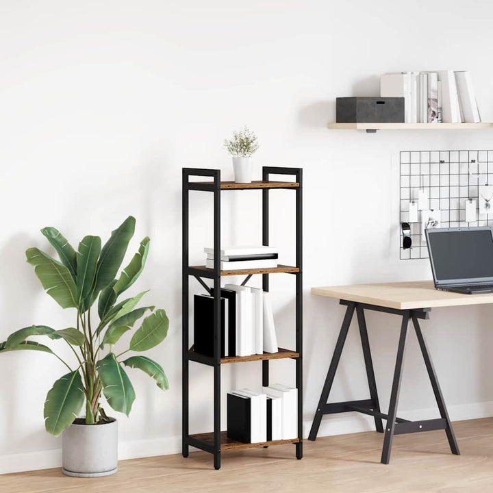 Bogreol Gammelt træ 40 x 30 x 119 cm Konstrueret træ