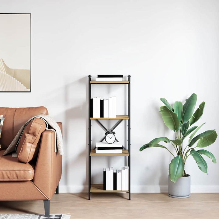 Bogreol 40 x 30 x 119 cm Konstrueret træ Artisan Egetræ