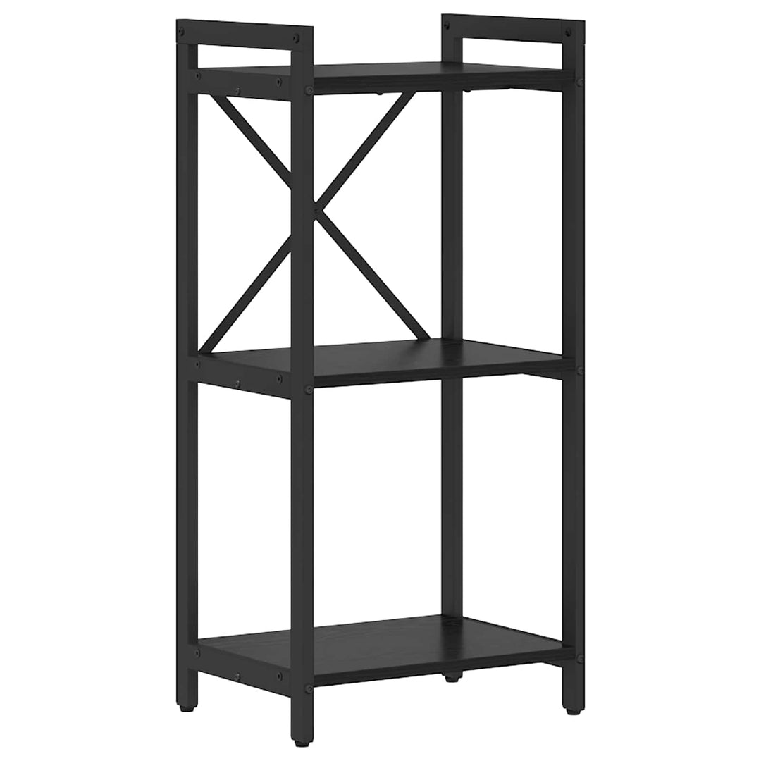 Bogreol Sort eg 40 x 30 x 85 cm Konstrueret træ