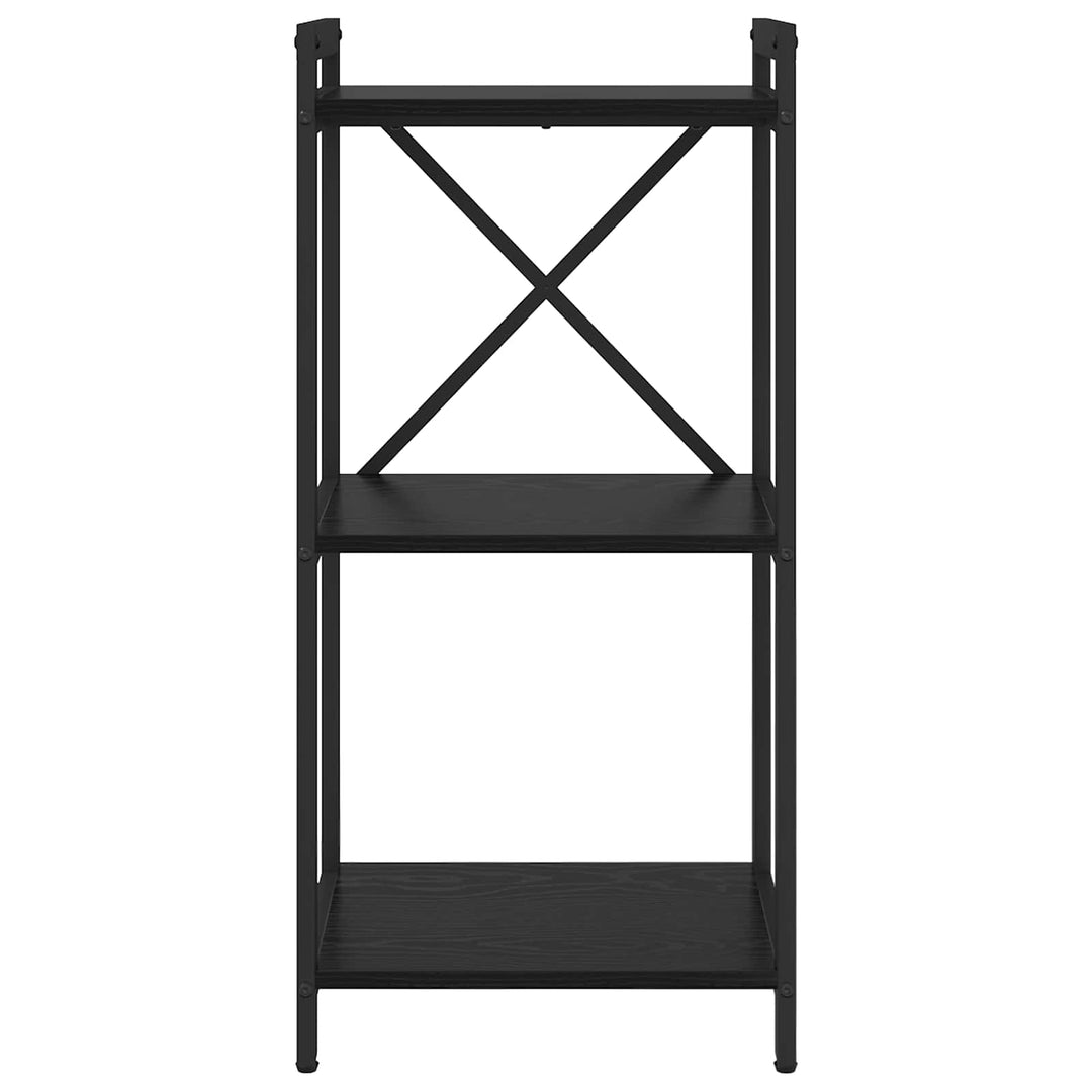 Bogreol Sort eg 40 x 30 x 85 cm Konstrueret træ
