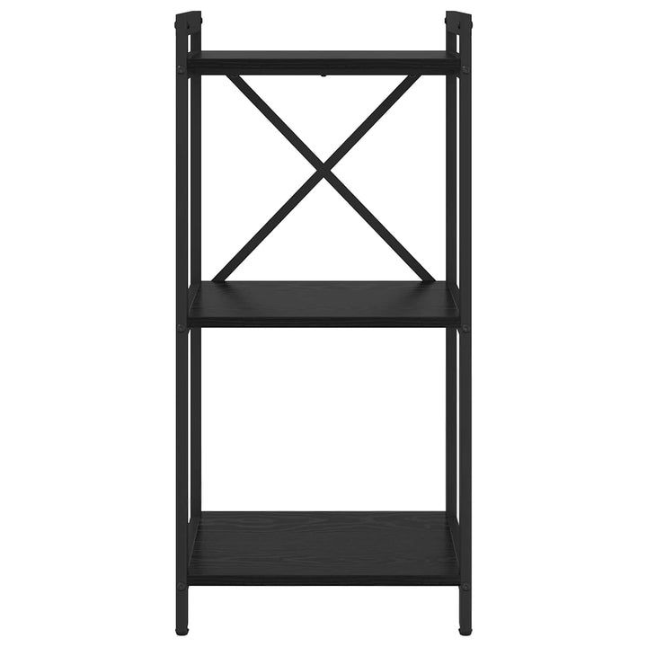 Bogreol Sort eg 40 x 30 x 85 cm Konstrueret træ
