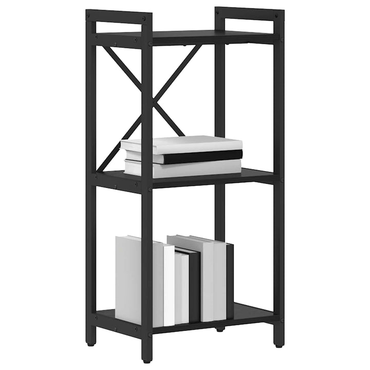 Bogreol Sort eg 40 x 30 x 85 cm Konstrueret træ