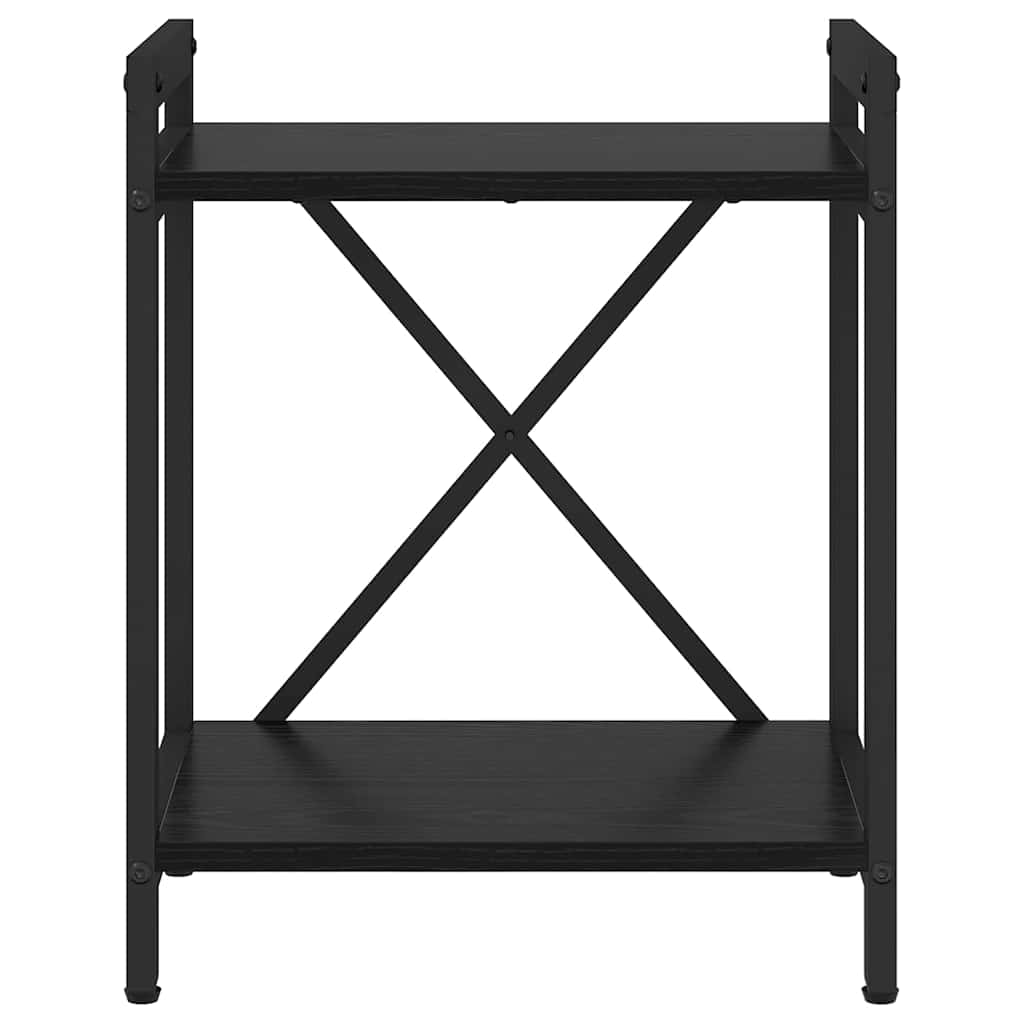 Bogreol Sort eg 40 x 30 x 50 cm Konstrueret træ