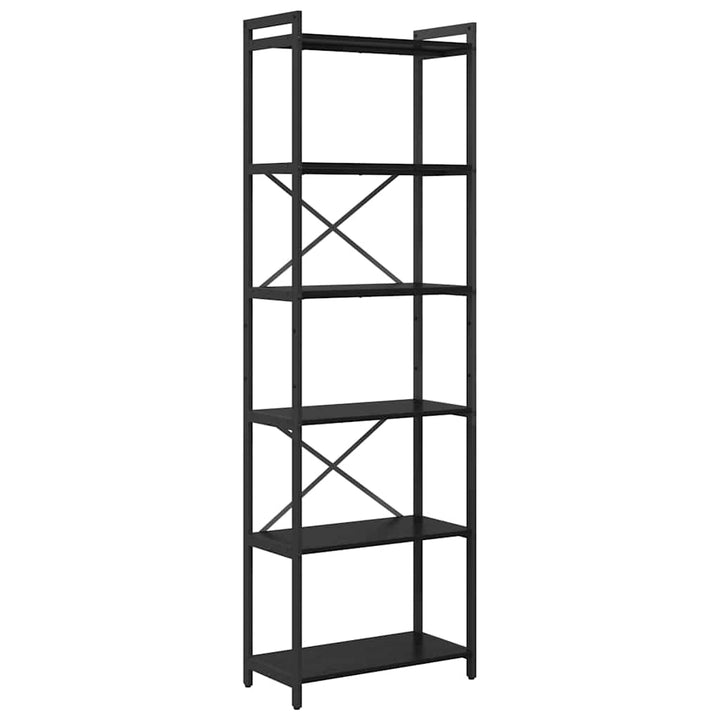 Bogreol Sort eg 60 x 30 x 189,5 cm Konstrueret træ