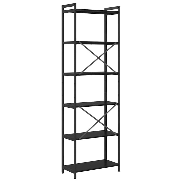 Bogreol Sort eg 60 x 30 x 189,5 cm Konstrueret træ