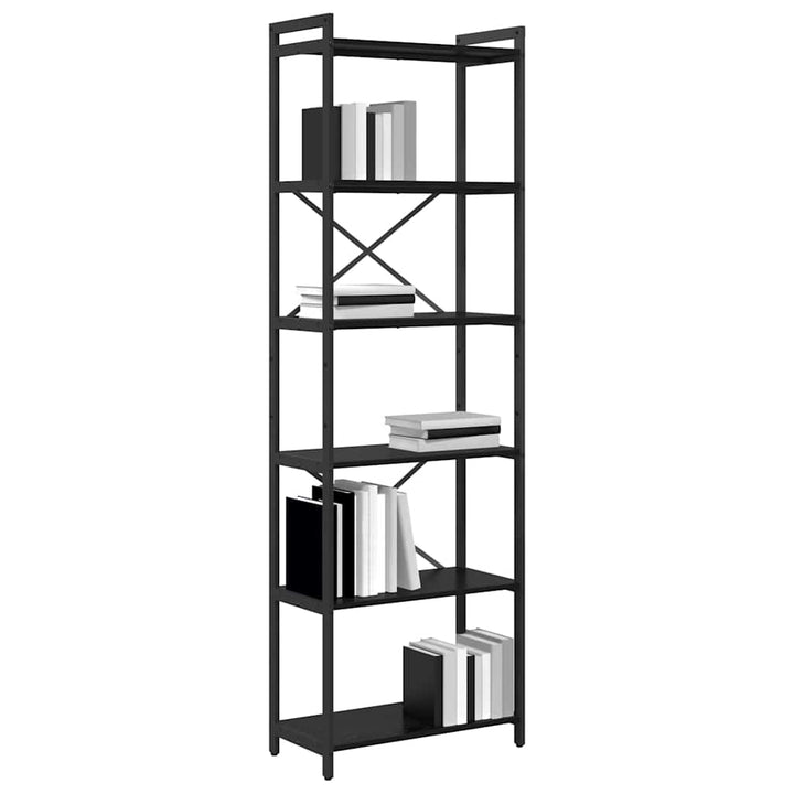 Bogreol Sort eg 60 x 30 x 189,5 cm Konstrueret træ