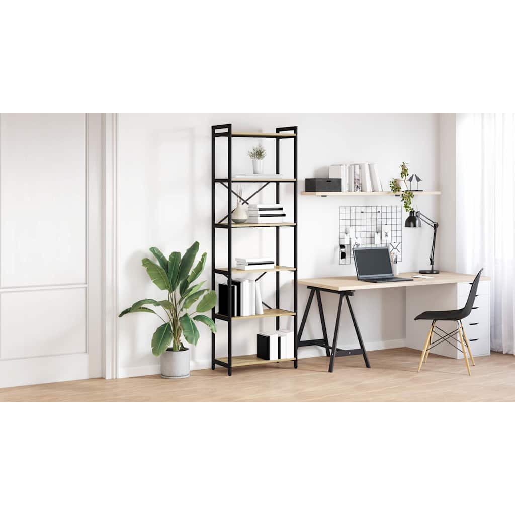 Bogreol Sonoma eg 60 x 30 x 189,5 cm Konstrueret træ