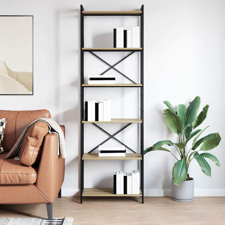 Bogreol Sonoma eg 60 x 30 x 189,5 cm Konstrueret træ