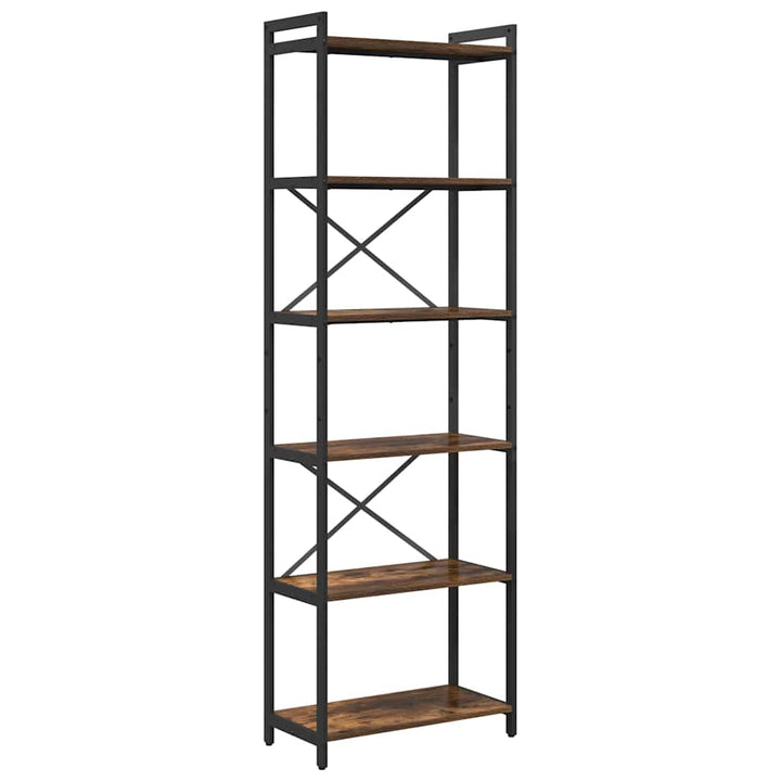 Bogreol Røget eg 60 x 30 x 189,5 cm Konstrueret træ