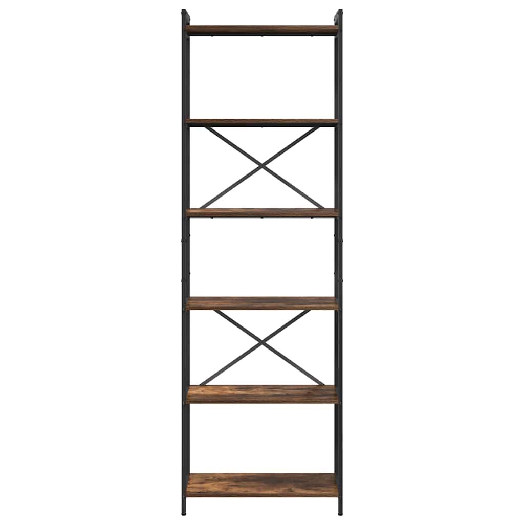 Bogreol Røget eg 60 x 30 x 189,5 cm Konstrueret træ