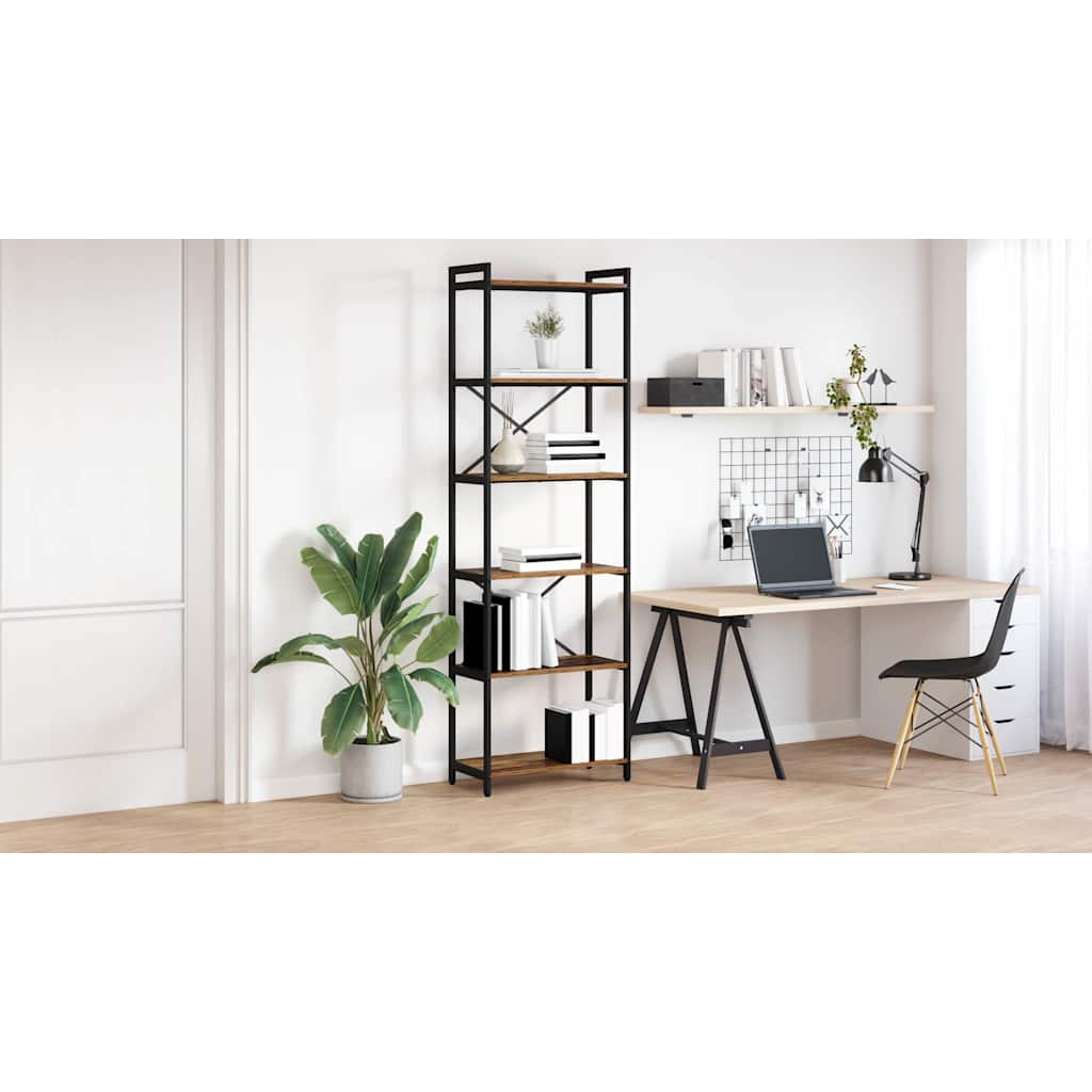 Bogreol Gammelt træ 60 x 30 x 189,5 cm Konstrueret træ