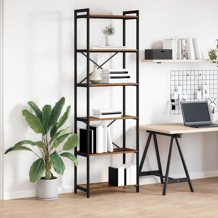 Bogreol Gammelt træ 60 x 30 x 189,5 cm Konstrueret træ