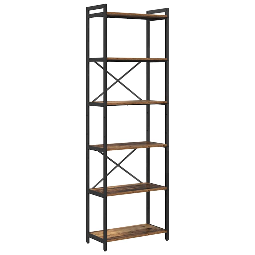 Bogreol Gammelt træ 60 x 30 x 189,5 cm Konstrueret træ