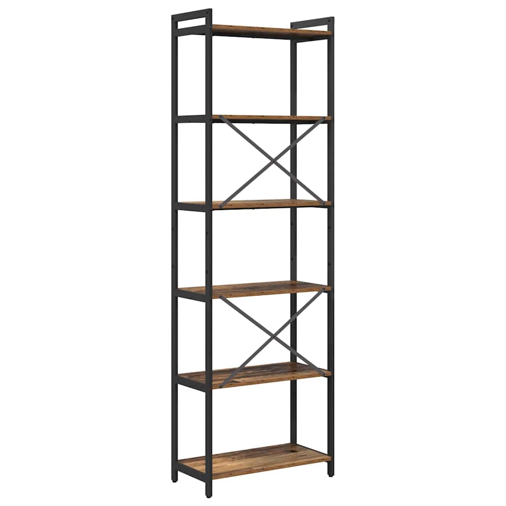 Bogreol Gammelt træ 60 x 30 x 189,5 cm Konstrueret træ