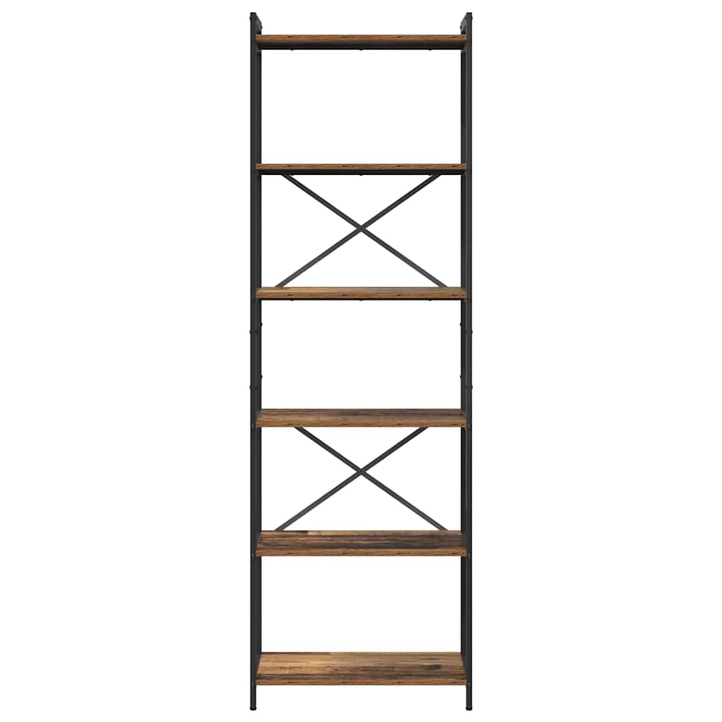 Bogreol Gammelt træ 60 x 30 x 189,5 cm Konstrueret træ