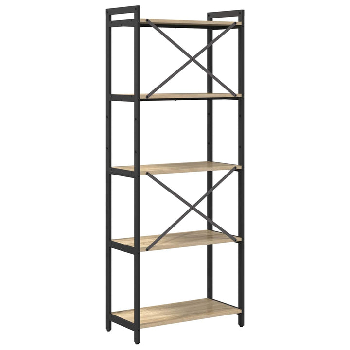 Bogreol Sonoma eg 60 x 30 x 155 cm Konstrueret træ