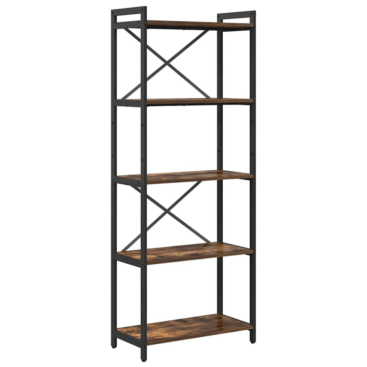 Bogreol Røget eg 60 x 30 x 155 cm Konstrueret træ