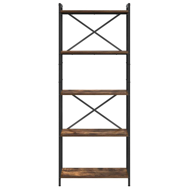Bogreol Røget eg 60 x 30 x 155 cm Konstrueret træ