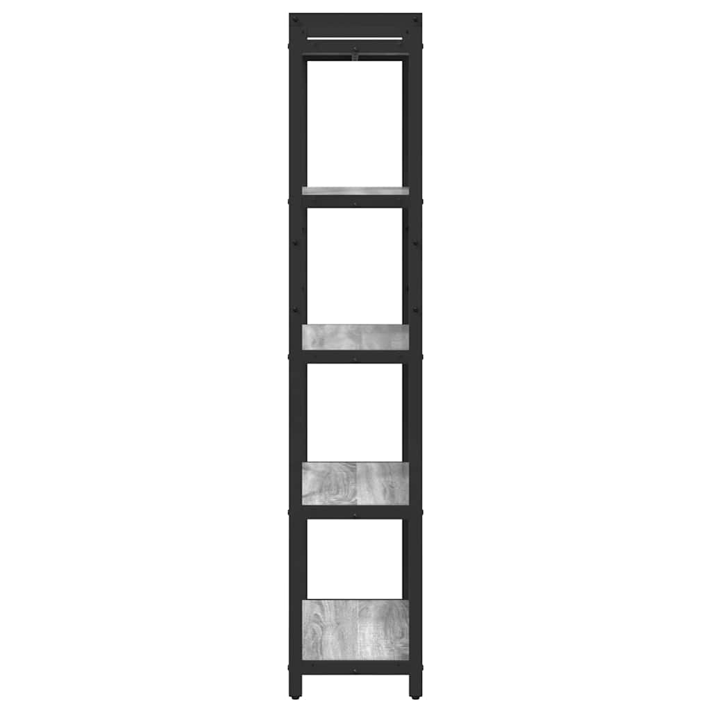 Bogreol Grå sonoma-eg 60 x 30 x 155 cm Konstrueret træ