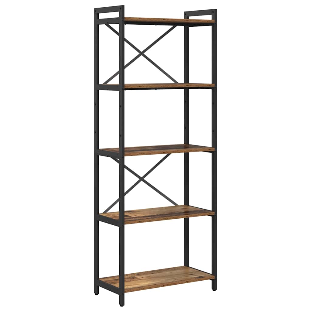 Bogreol Gammelt træ 60 x 30 x 155 cm Konstrueret træ