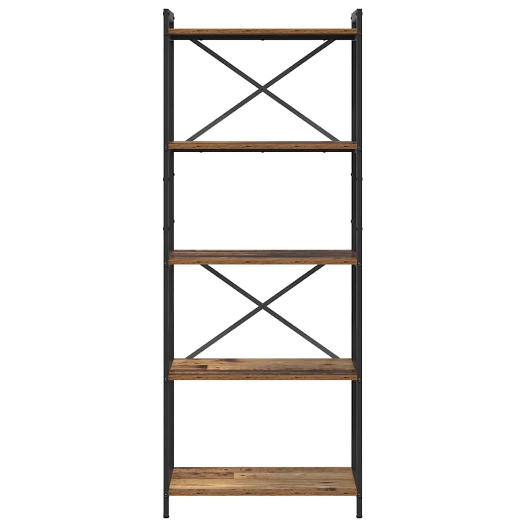 Bogreol Gammelt træ 60 x 30 x 155 cm Konstrueret træ