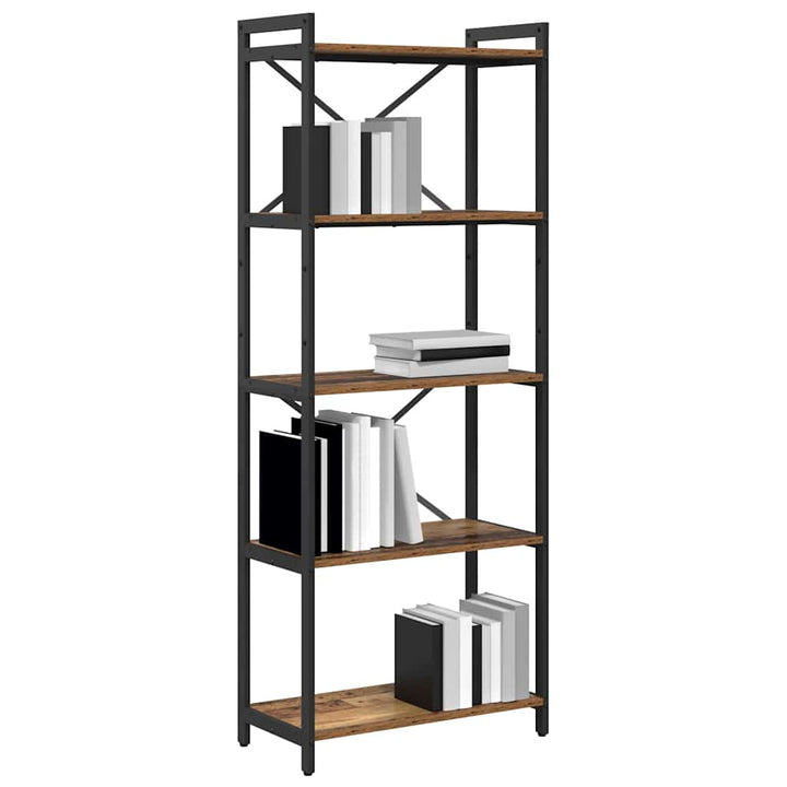Bogreol Gammelt træ 60 x 30 x 155 cm Konstrueret træ