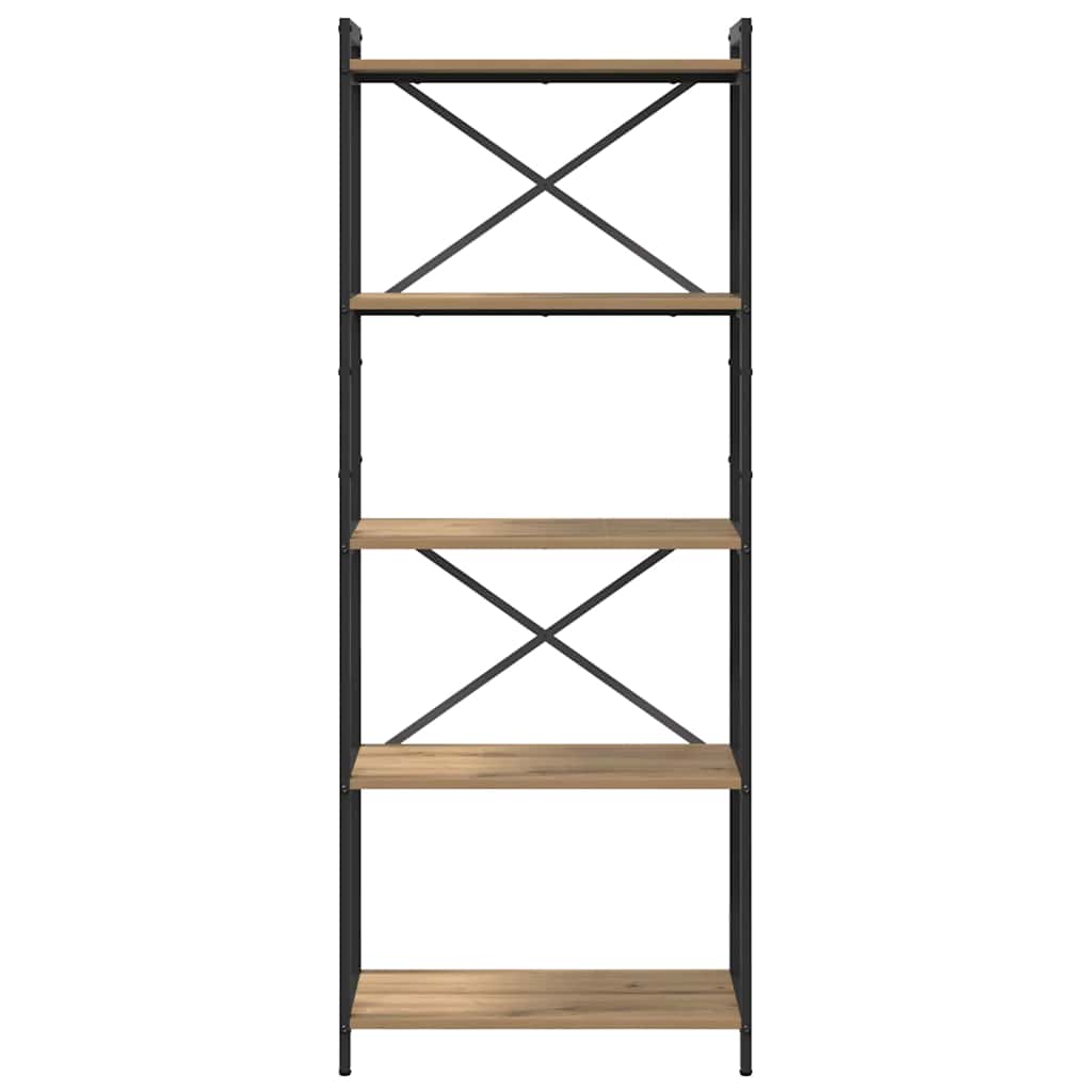 Bogreol Artisan Egetræ 60 x 30 x 155 cm Konstrueret træ