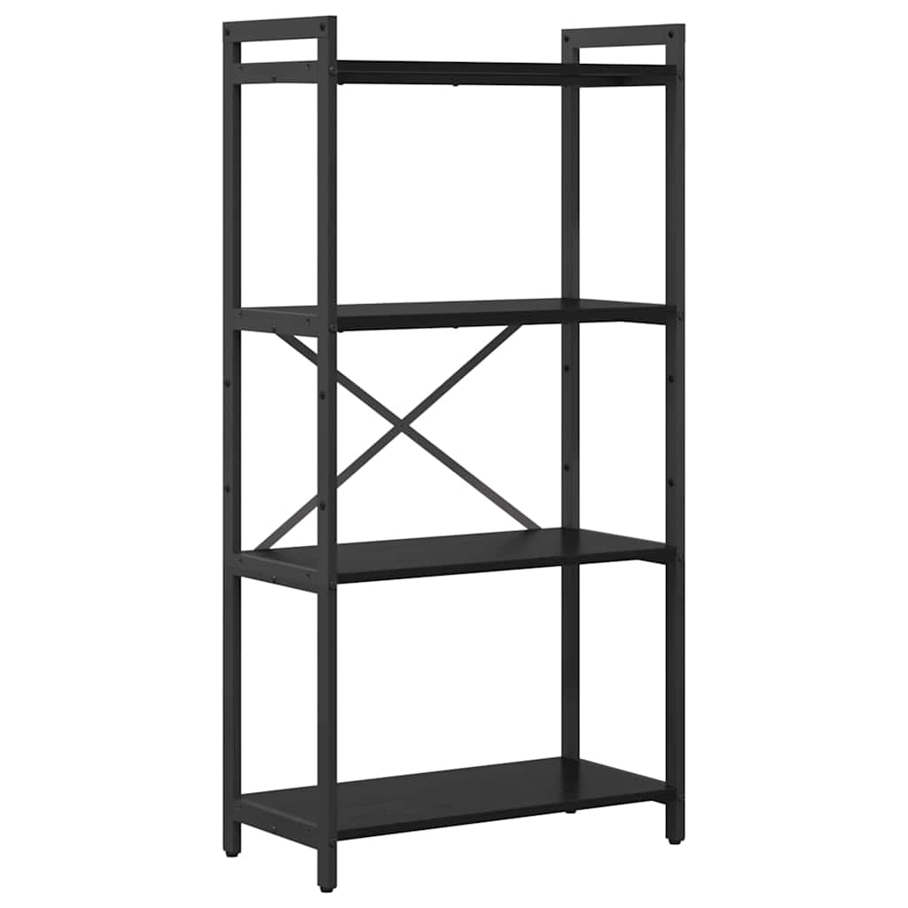 Bogreol Sort eg 60 x 30 x 120 cm Konstrueret træ