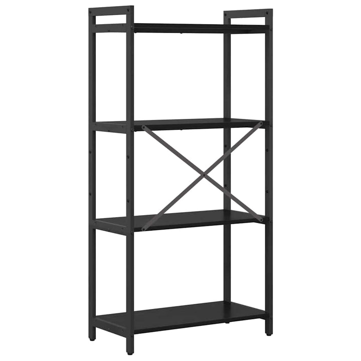 Bogreol Sort eg 60 x 30 x 120 cm Konstrueret træ