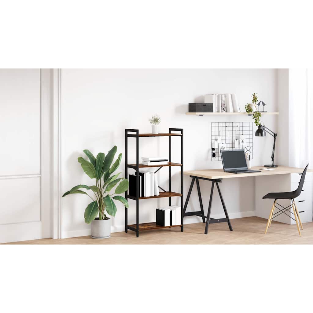 Bogreol Røget eg 60 x 30 x 120 cm Konstrueret træ