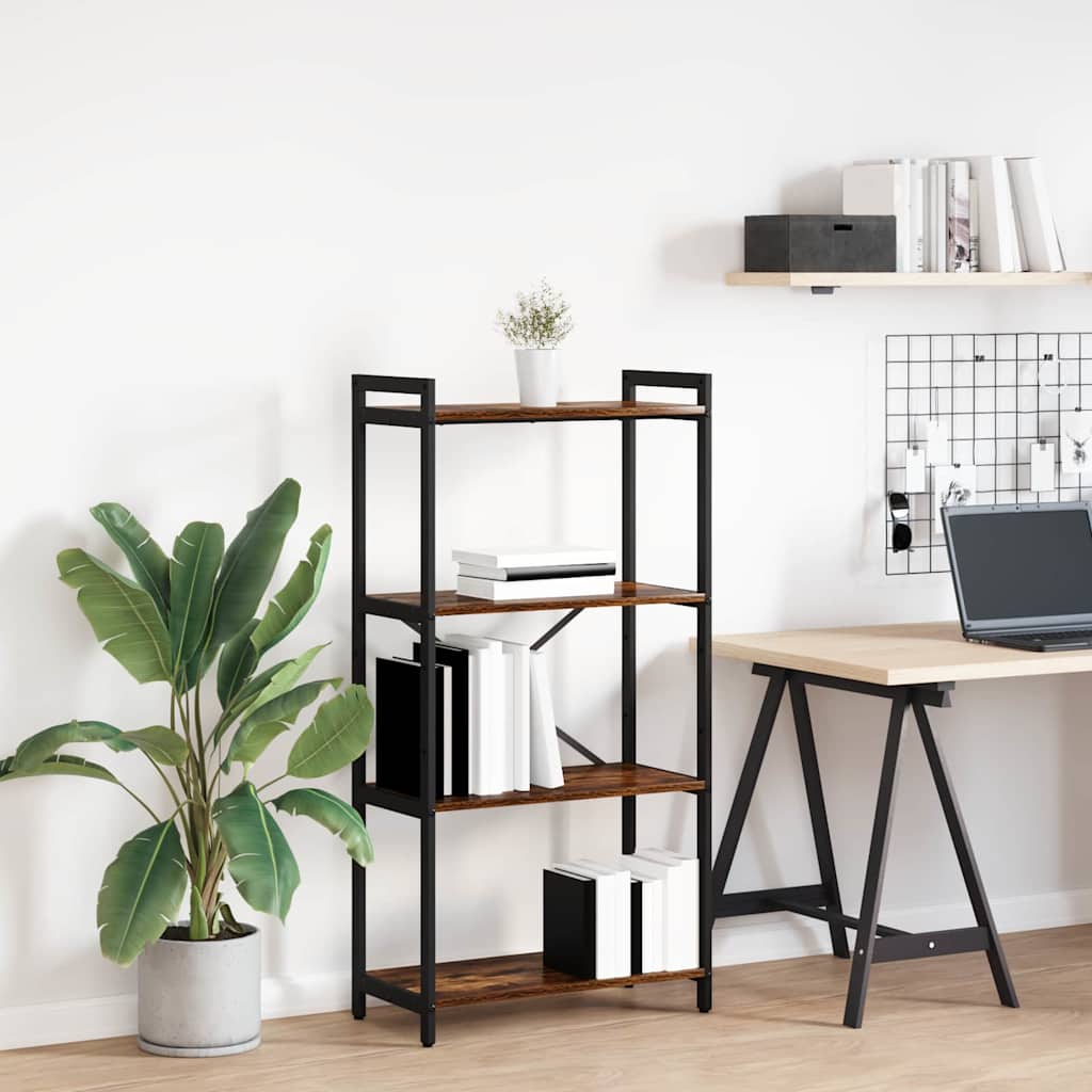 Bogreol Røget eg 60 x 30 x 120 cm Konstrueret træ