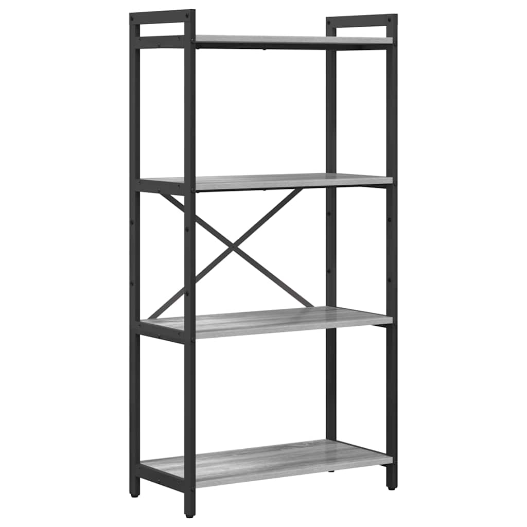 Bogreol Grå sonoma-eg 60 x 30 x 120 cm Konstrueret træ