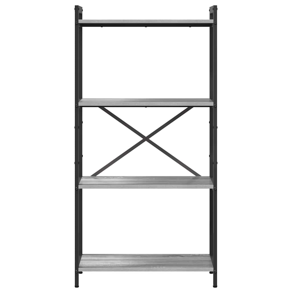 Bogreol Grå sonoma-eg 60 x 30 x 120 cm Konstrueret træ