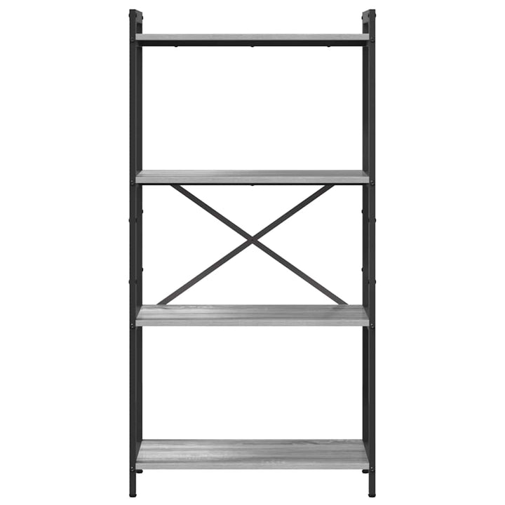 Bogreol Grå sonoma-eg 60 x 30 x 120 cm Konstrueret træ