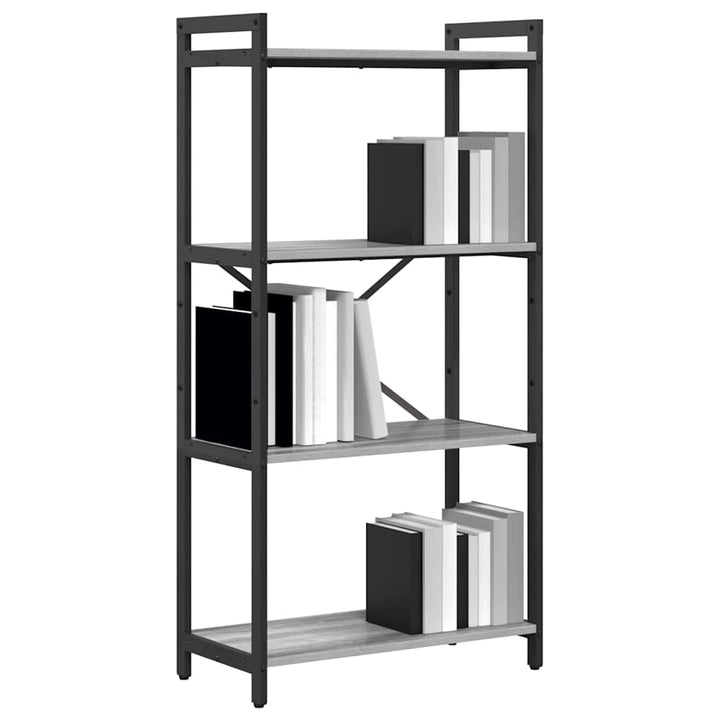 Bogreol Grå sonoma-eg 60 x 30 x 120 cm Konstrueret træ
