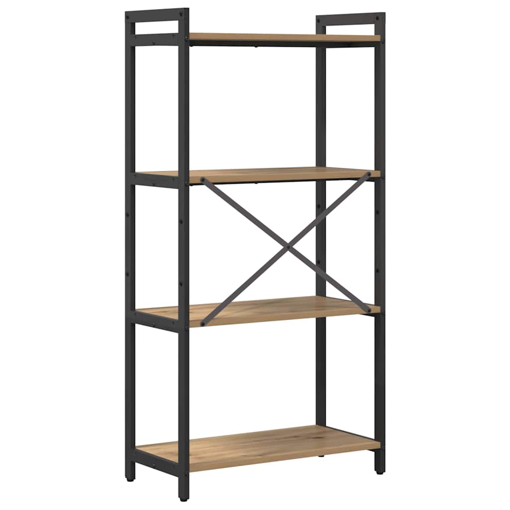 Bogreol Artisan Egetræ 60 x 30 x 120 cm Konstrueret træ